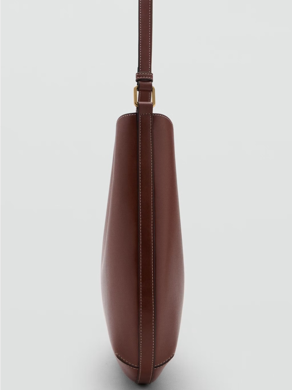 Mango Large Oval Shoulder Bag in Brown - Picture 6 of 11